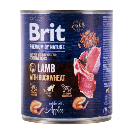 BRIT Premium by Nature Aviena su Grikių - Šlapias maistas šunims - 800 g