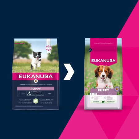 EUKANUBA Šuniukams Mažiems/ Vidutiniams Aviena ir Ryžiai - sausas maistas šunims - 3 kg