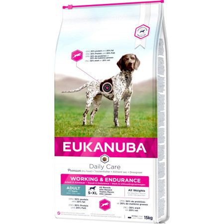 Eukanuba Daily Care Working & Endurance - sausas maistas šunims - 15 kg