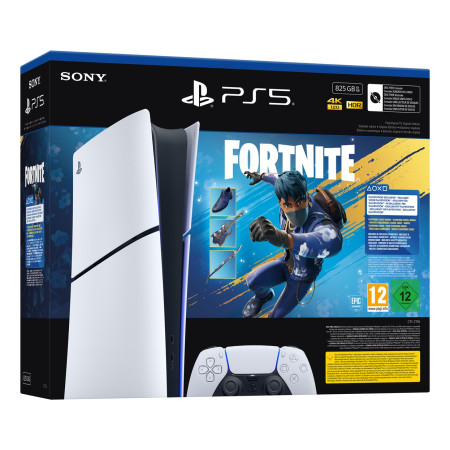 Sony PlayStation 5 Digital Edition - Fortnite Flowering Chaos Bundle 825 GB „Wi-Fi“ Juoda, Balta
