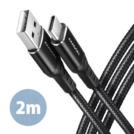 Axagon USB-C į USB 2.0 kabelis 2 m, Juodas