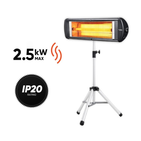 Kvarcinis infraraudonųjų spindulių šildytuvas Kumtel Ecoray EX-25 su stovu