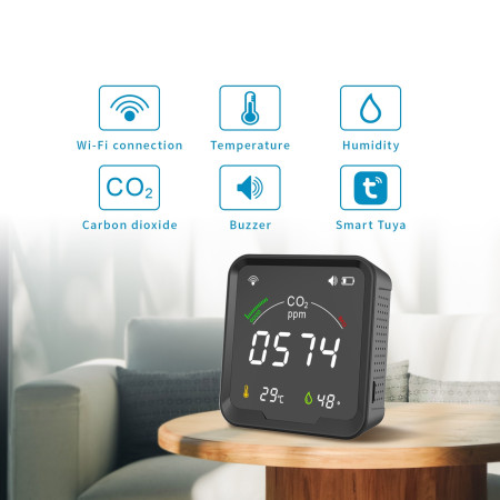 Išmanioji oro kokybės stotelė Feelspot WS2022 NEW  NDIR, WIFI, Tuya (matuoja CO2)