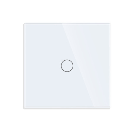 Vienpolis sensorinis jungiklio dangtelis Feelspot, baltas, 86x86mm