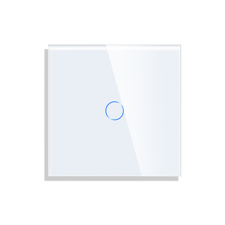 Vienpolis sensorinis jungiklio dangtelis Feelspot, baltas, 47x47mm