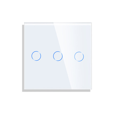 Tripolis sensorinis jungiklio dangtelis Feelspot, baltas,47x47mm