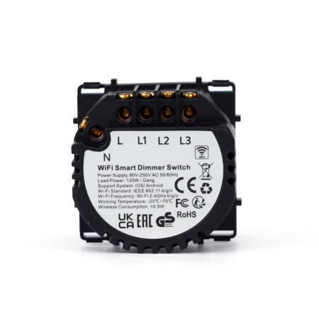 Tripolis WiFi sensorinis jungiklis dimeris (trailing edge) Feelspot, 120W (LED), be dangtelio