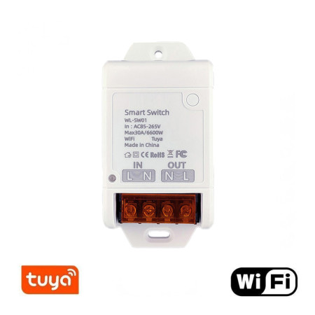 Išmanusis jungiklis – rėlė Feelspot FS-WB06W Wi-Fi, Tuya