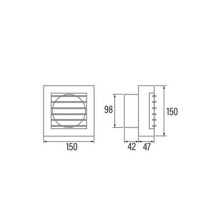 Ištraukimo ventiliatorius Cata B-10 MATIC-TIMER