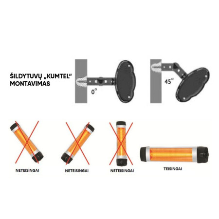 Kvarcinis infraraudonųjų spindulių šildytuvas Kumtel Ecoray EX-25