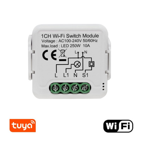 Išmanusis jungiklio modulis Feelspot FS-SM03W, WiFi Tuya