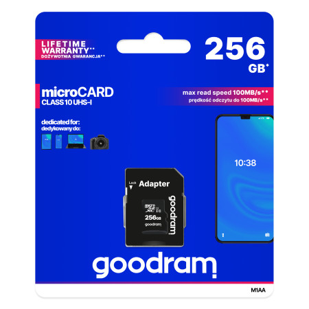 GOODRAM 256GB microSDXC kortelė su adapteriu