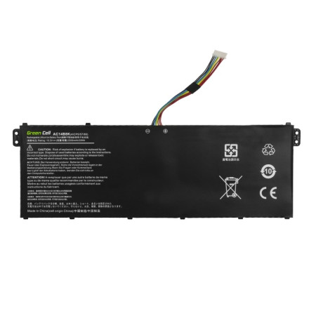 Green Cell AC14B3K AC14B8K įkroviklis Acer Aspire 5 A515 A517 R15 R5-571T Spin 3 SP315-51 SP513-51 Swift 3 SF314-52
