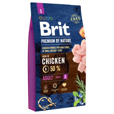 BRIT Premium by Nature Small Chicken - sausas maistas šunims - 8 kg