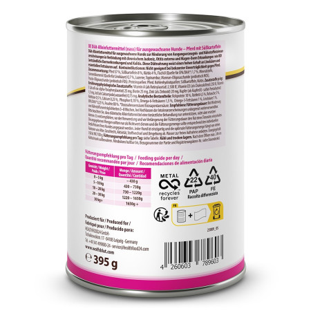 WOLFSBLUT VetLine Hipoalerginis Arklys - drėgnas ėdalas šunims - 395g