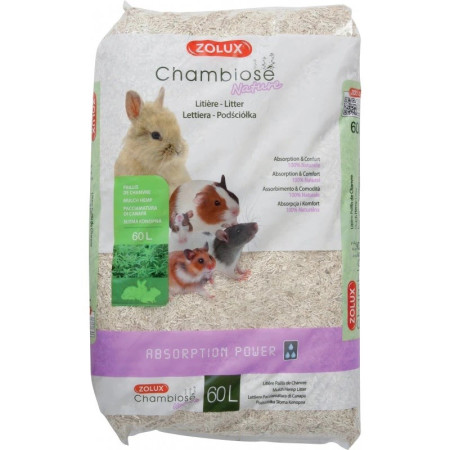 ZOLUX Chambiose Nature - Graužikų kraikas - 60l