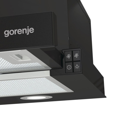 Gorenje TH62E4BG Pusiau įmontuojamas (ištraukiamas) Juoda 450 m³/h