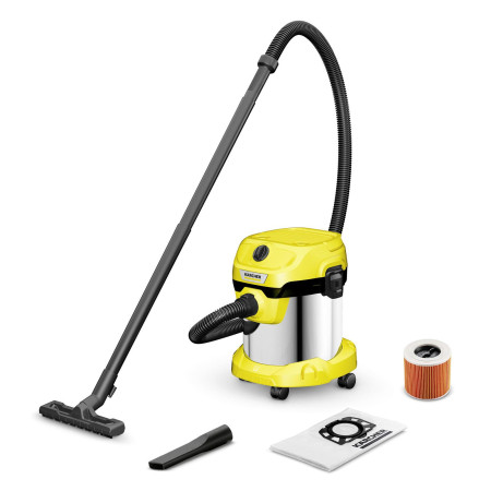 Vacuum Cleaner|KARCHER|Suction power 220 AW|Input power 1000 W|Dust capacity 15 L|Drum vacuum|Cleaning type Dry&wet|Dust contain