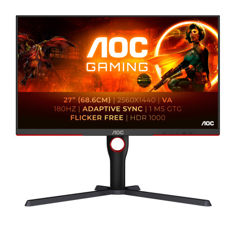 AOC G3 Q27G3XMN/BK 27 colių kompiuterio monitorius 2K Ultra HD