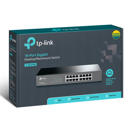 TP-LINK TL-SG1016D 16-portų switch