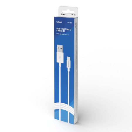 Savio USB 2.0 kabelis 1 m USB A į USB C