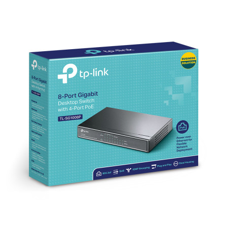 TP-Link 8x10Base-T / 100Base-TX / 1000Base-T Switch TL-SG1008P