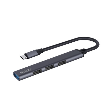 SAVIO AK-71 USB-C šakotuvas - 3 x USB-A 2.0, 1 x USB-A 3.0