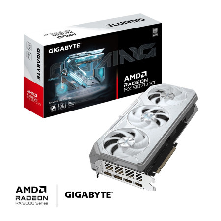 GIGABYTE Radeon RX 9070 XT GAMING OC ICE 16G vaizdo plokštė