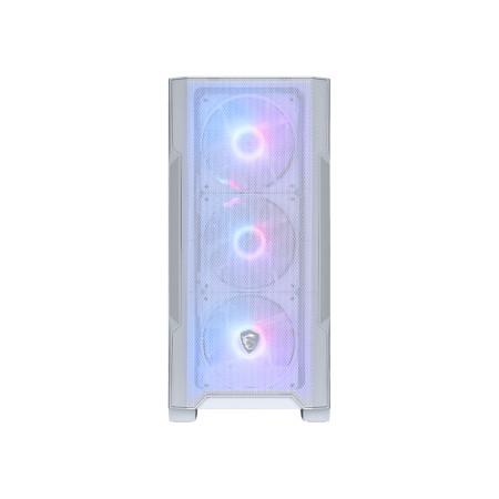 MSI MAG Forge M100R Midi Tower Permatomas Balta