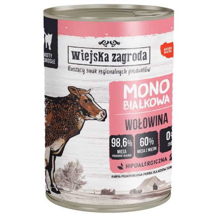 Monoproteininis jautiena - šlapias kačių maistas - 400g
