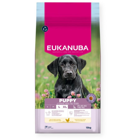 EUKANUBA Šuniukams L XL Su Vištiena - sausas maistas šunims - 15 kg
