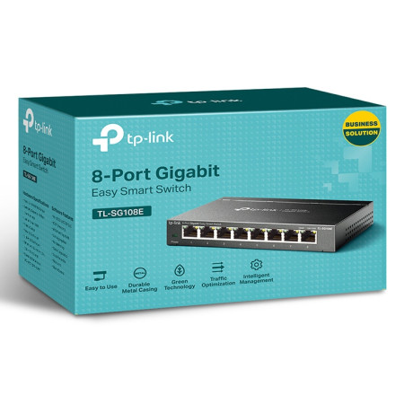 TP-Link TL-SG108E 8-portų tinklo jungiklis