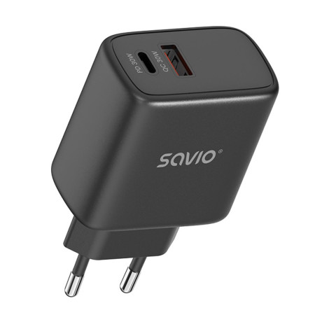 SAVIO LA-06/B USB Quick Charge 30W Įkroviklis