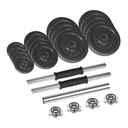 REBEL ACTIVE reguliuojamo svorio hanteliai dėkle, 30 kg, su štanga