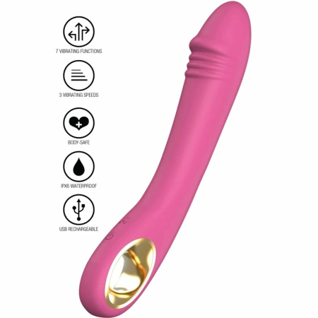 TOYJOY Maia Vibrator - G-Spot Curve, 10 Modes, Silicone, 21 cm, Pink