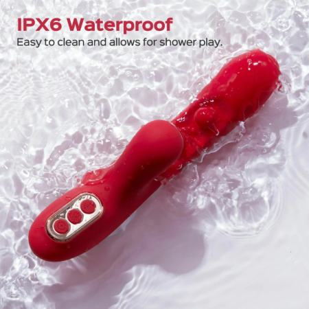 HoneyPlayBox Tickler Red - Wiggling & Tapping Multi-Function Vibrator