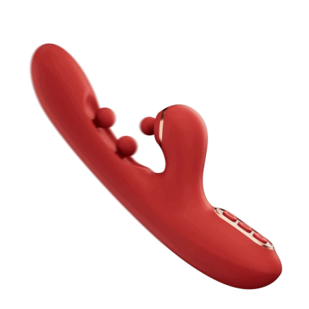 HoneyPlayBox Tickler Red - Wiggling & Tapping Multi-Function Vibrator