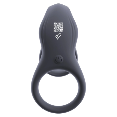 beau coeur Vylor RC Silicone Dual Motor Intimate Ring, Black, 13.5 cm