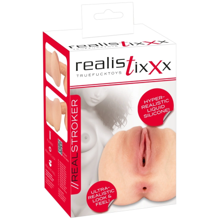 Realistixxx RealStroker Anatomical Dual-Channel Silicone Model 17.5cm