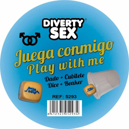 DIABLO PICANTE Golden Dice - Hard Cube for Creative Couples Game 30mm