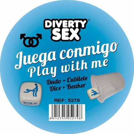 Diverty Sex Diablo Picante White Dice - Fun Activity Cube for Men 30mm