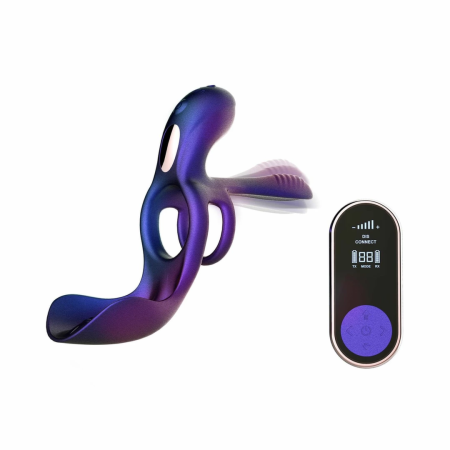 Hueman Zenith Intimate Ring with Dual Stimulation, Purple, Remote Control