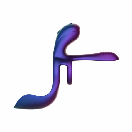 Hueman Zenith Intimate Ring with Dual Stimulation, Purple, Remote Control
