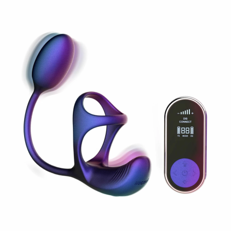 Hueman Halo Orbit Dual-Motor Intimate Ring, Purple, Remote-Controlled