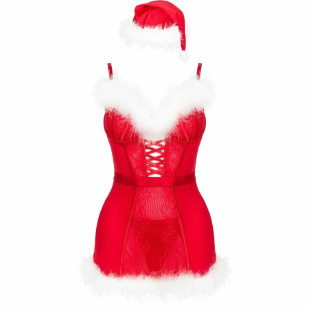 Livco Corsetti Agathe LC 90607 Festive Chemise Set with Hat L/XL