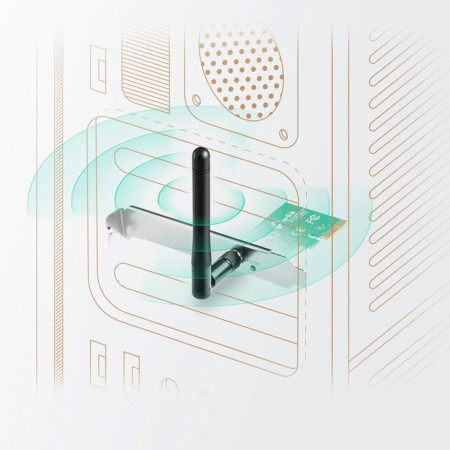 TP-Link 150Mbps PCIe Wi-Fi Adapteris TL-WN781ND