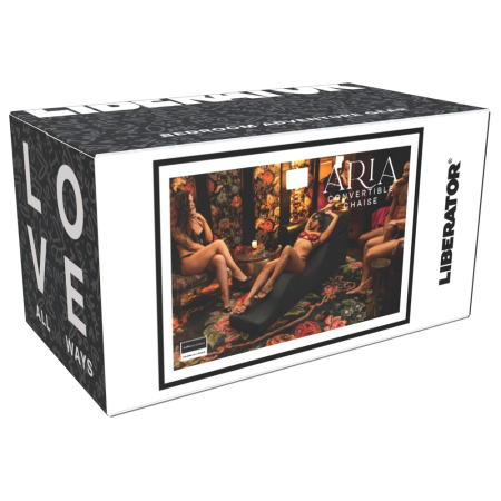 Liberator Aria Flip Chaise Black 22" - Wide Ergonomic Lounge Furniture