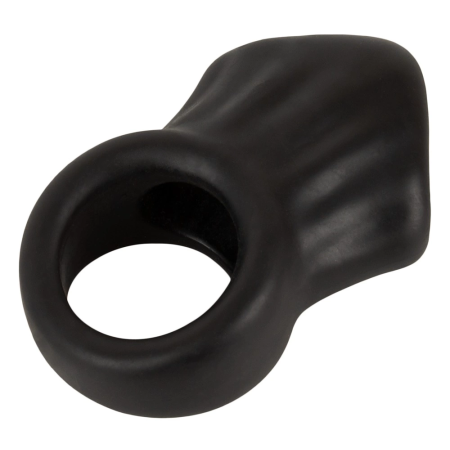 Erecto Liquid Silicone Intimate Ring & Ball Stretcher Duo, Black, 8 cm