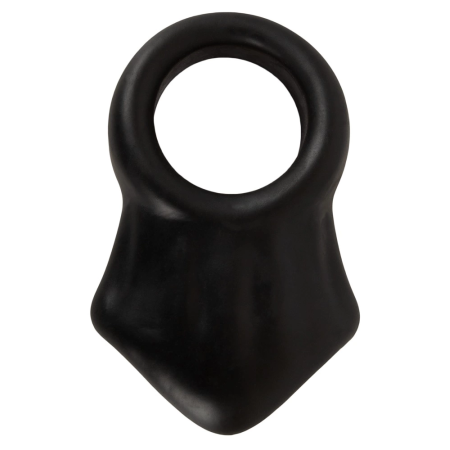 Erecto Liquid Silicone Intimate Ring & Ball Stretcher Duo, Black, 8 cm