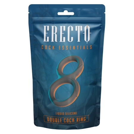 Erecto Double Support Ring Liquid Silicone Flexible Black 19g